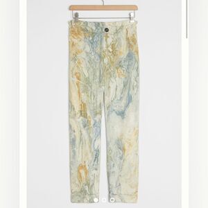 ANTHROPOLOGIE | Tina & Jo Olivenne Marble Dyed Pants Women’s Size Small